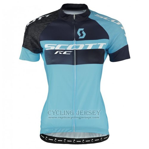 2016 Cycling Jersey Scott Black Bluee Short Sleeve and Bib Short