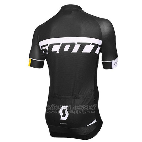 2016 Cycling Jersey Scott Black Short Sleeve and Bib Short