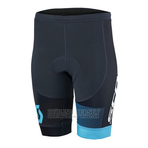 2016 Cycling Jersey Scott Black and Bluee Short Sleeve and Bib Short