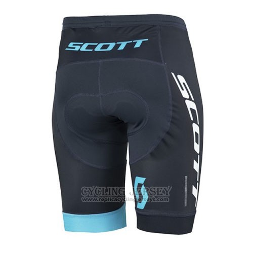 2016 Cycling Jersey Scott Black and Bluee Short Sleeve and Bib Short