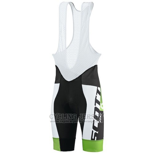 2016 Cycling Jersey Scott Black and Green Short Sleeve and Bib Short