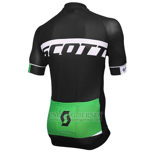 2016 Cycling Jersey Scott Black and Green Short Sleeve and Bib Short