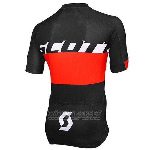 2016 Cycling Jersey Scott Black and Red Short Sleeve and Bib Short