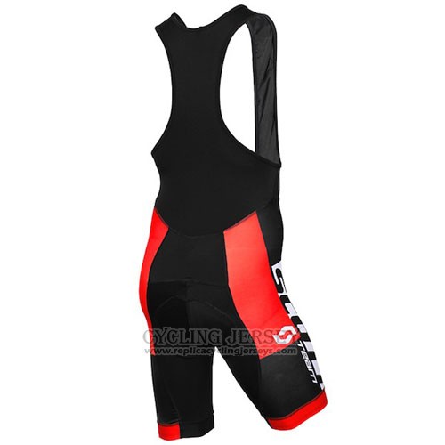 2016 Cycling Jersey Scott Black and Red Short Sleeve and Bib Short