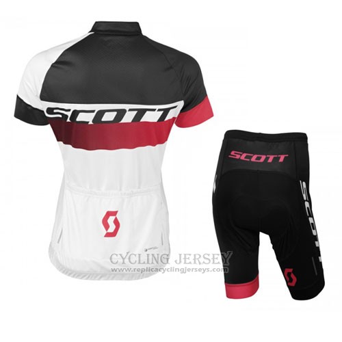 2016 Cycling Jersey Scott Black and White Short Sleeve and Bib Short