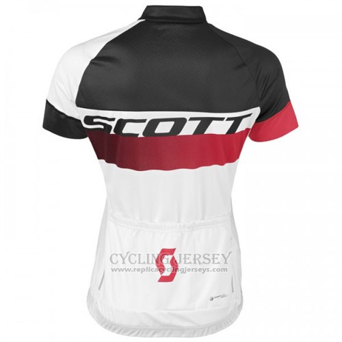 2016 Cycling Jersey Scott Black and White Short Sleeve and Bib Short