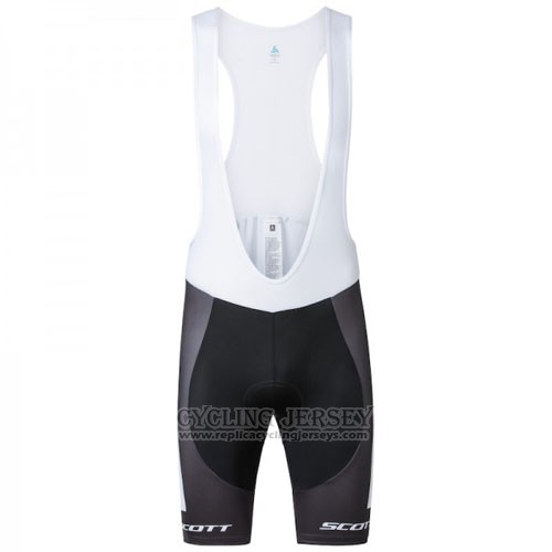 2016 Cycling Jersey Scott Black and Yellow Short Sleeve and Bib Short