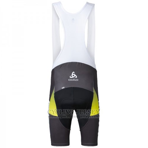 2016 Cycling Jersey Scott Black and Yellow Short Sleeve and Bib Short