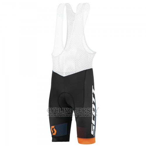 2016 Cycling Jersey Scott Bluee and Black Short Sleeve and Bib Short