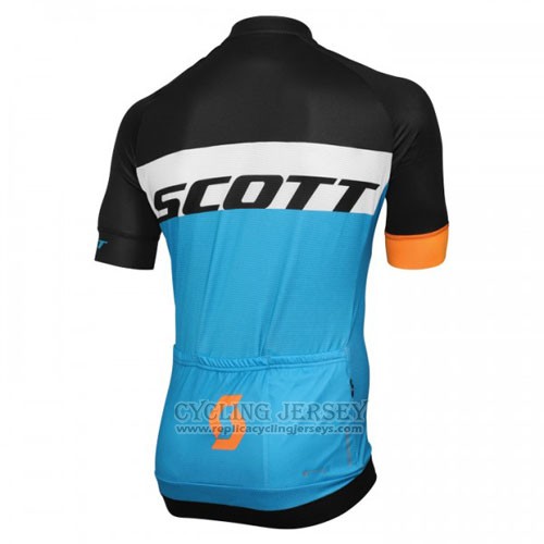 2016 Cycling Jersey Scott Bluee and Black Short Sleeve and Bib Short