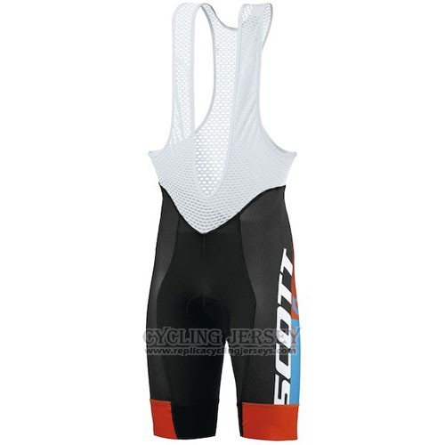 2016 Cycling Jersey Scott Bluee and Orange Short Sleeve and Bib Short