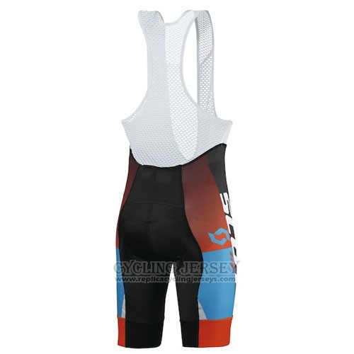 2016 Cycling Jersey Scott Bluee and Orange Short Sleeve and Bib Short