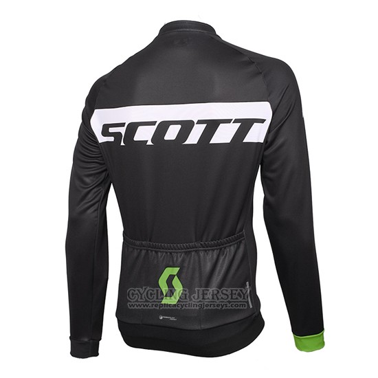 2016 Cycling Jersey Scott Green and Black Long Sleeve and Bib Tight