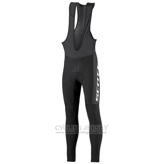 2016 Cycling Jersey Scott Green and Black Long Sleeve and Bib Tight