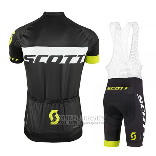 2016 Cycling Jersey Scott Green and Black Short Sleeve and Bib Short