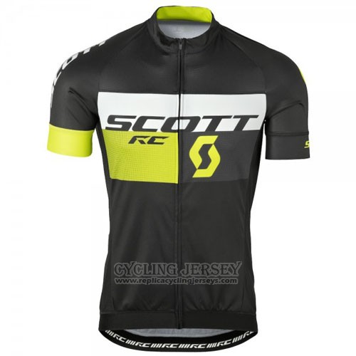 2016 Cycling Jersey Scott Green and Black Short Sleeve and Bib Short