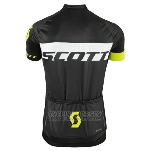 2016 Cycling Jersey Scott Green and Black Short Sleeve and Bib Short