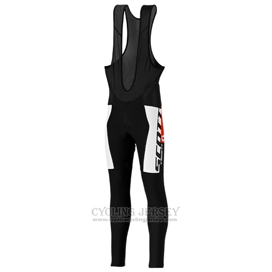 2016 Cycling Jersey Scott Orange and Black Long Sleeve and Bib Tight