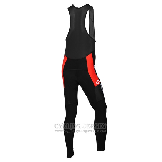 2016 Cycling Jersey Scott Orange and Black Long Sleeve and Bib Tight