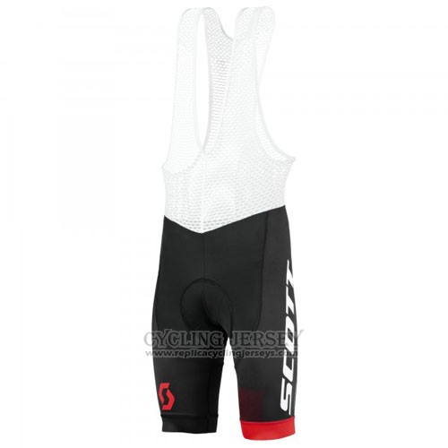 2016 Cycling Jersey Scott Red and White Short Sleeve and Bib Short