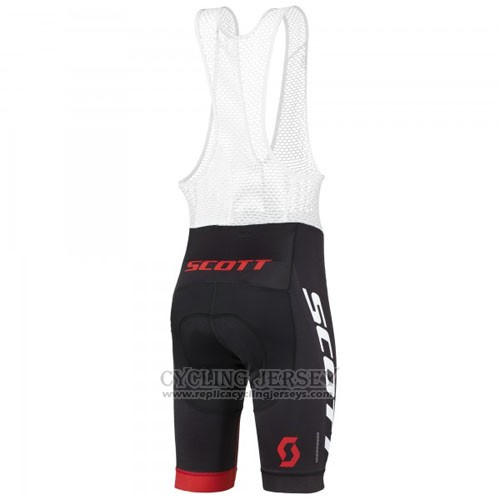 2016 Cycling Jersey Scott Red and White Short Sleeve and Bib Short