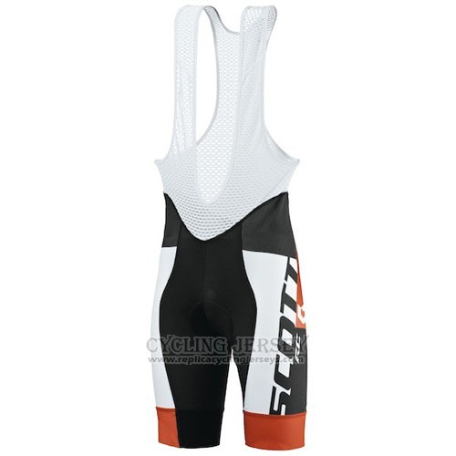2016 Cycling Jersey Scott White Red Short Sleeve and Bib Short