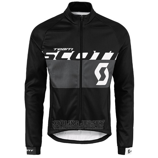 2016 Cycling Jersey Scott White and Black Long Sleeve and Bib Tight