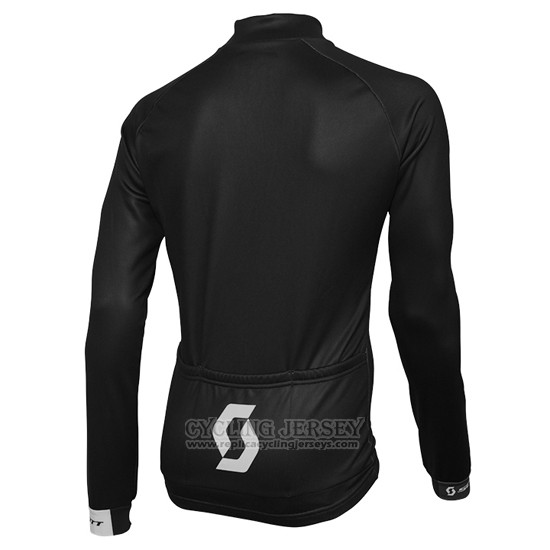 2016 Cycling Jersey Scott White and Black Long Sleeve and Bib Tight