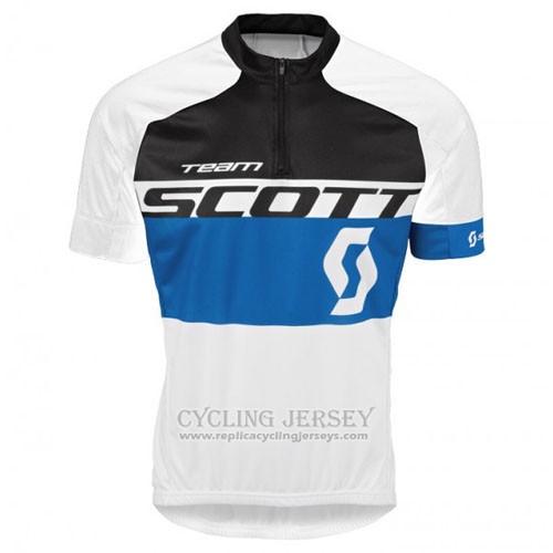 2016 Cycling Jersey Scott White and Bluee Short Sleeve and Bib Short