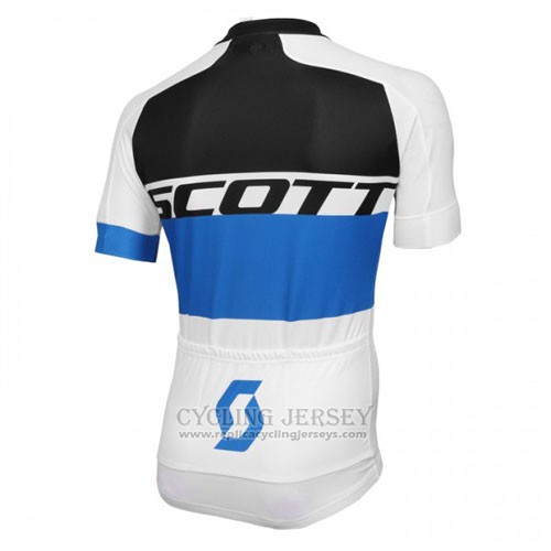 2016 Cycling Jersey Scott White and Bluee Short Sleeve and Bib Short