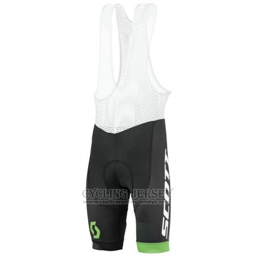 2016 Cycling Jersey Scott White and Green Short Sleeve and Bib Short