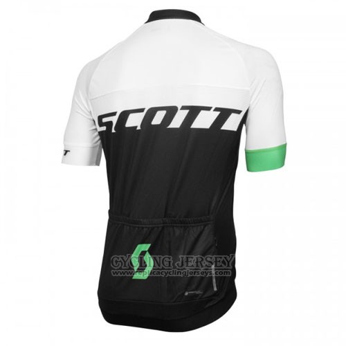 2016 Cycling Jersey Scott White and Green Short Sleeve and Bib Short