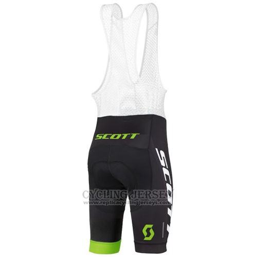 2016 Cycling Jersey Scott White and Green Short Sleeve and Bib Short