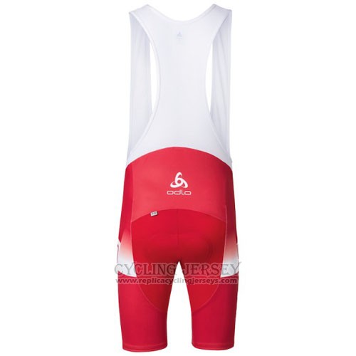 2016 Cycling Jersey Scott White and Red Short Sleeve and Bib Short