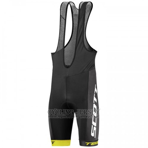 2016 Cycling Jersey Scott Yellow Black Short Sleeve and Bib Short