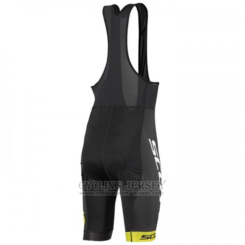 2016 Cycling Jersey Scott Yellow Black Short Sleeve and Bib Short