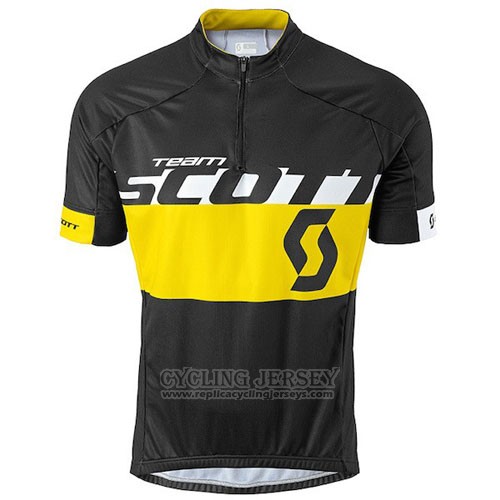2016 Cycling Jersey Scott Yellow Short Sleeve and Bib Short