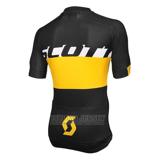 2016 Cycling Jersey Scott Yellow Short Sleeve and Bib Short