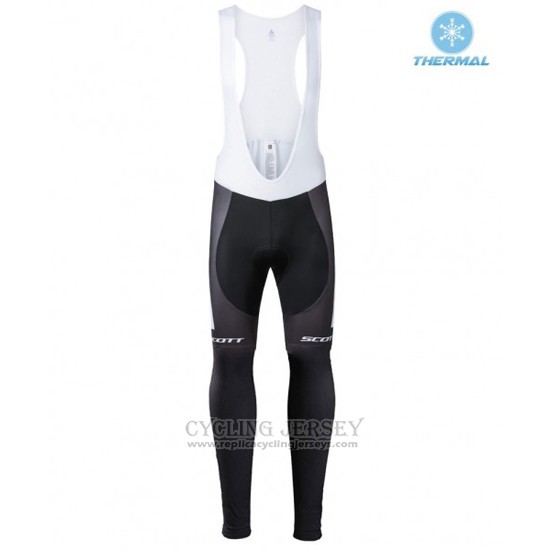 2016 Cycling Jersey Scott Yellow and Black Long Sleeve and Bib Tight