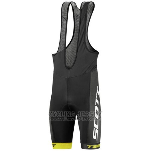 2016 Cycling Jersey Scott Yellow and Black Short Sleeve and Bib Short
