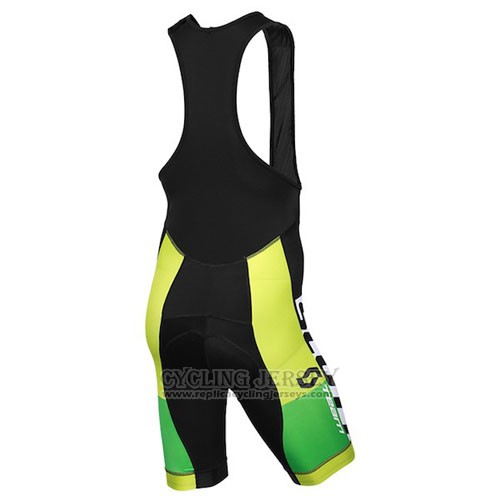 2016 Cycling Jersey Scott Yellow and Green Short Sleeve and Bib Short