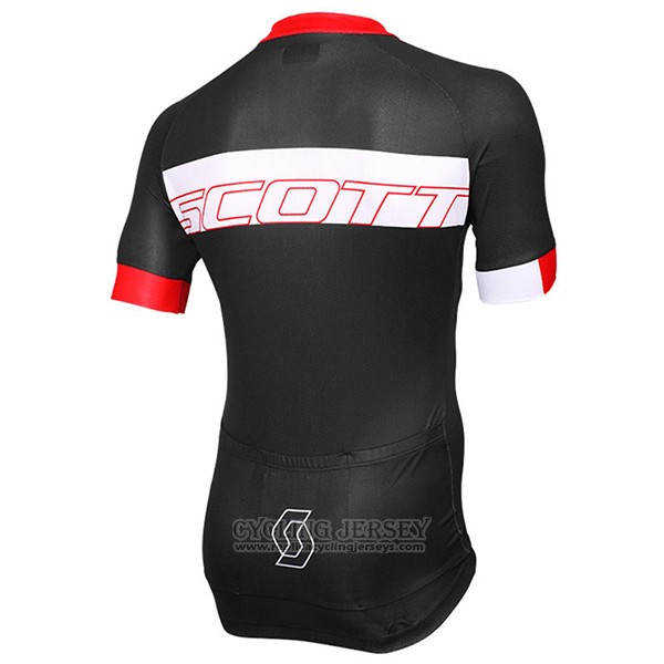 2017 Cycling Jersey Scott Black and Red Short Sleeve and Bib Short