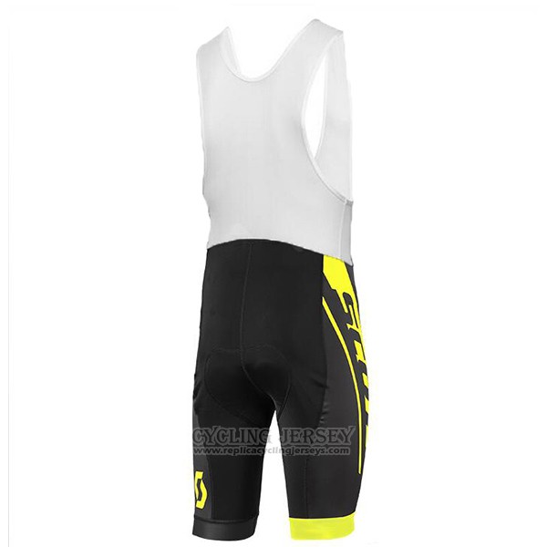 2017 Cycling Jersey Scott Black and Yellow Short Sleeve and Bib Short