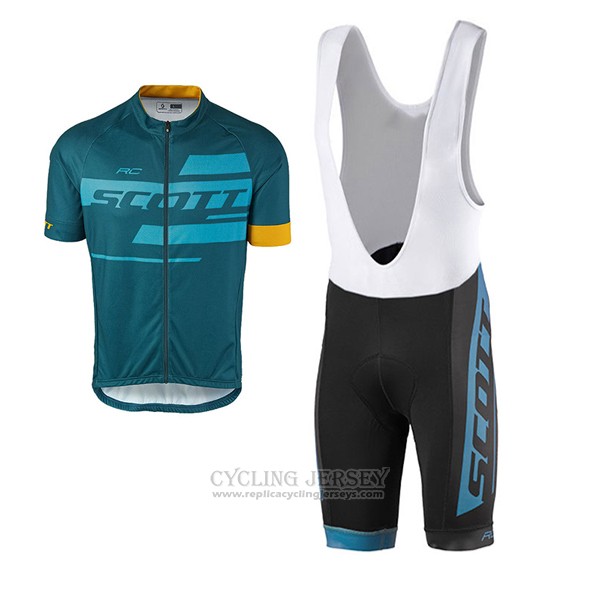2017 Cycling Jersey Scott Bluee Short Sleeve and Bib Short