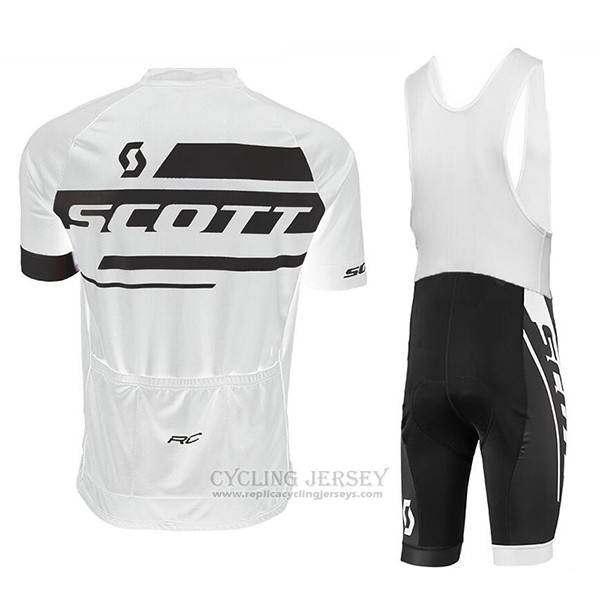 2017 Cycling Jersey Scott White Short Sleeve and Bib Short