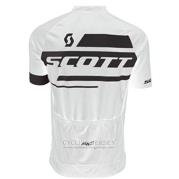 2017 Cycling Jersey Scott White Short Sleeve and Bib Short