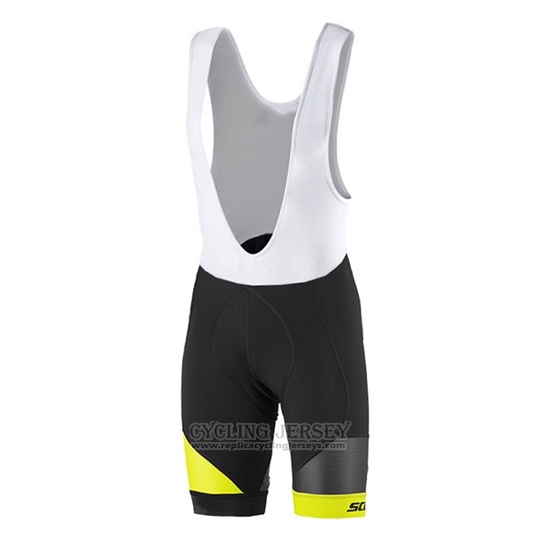 2017 Cycling Jersey Scott Yellow and Black Short Sleeve and Bib Short