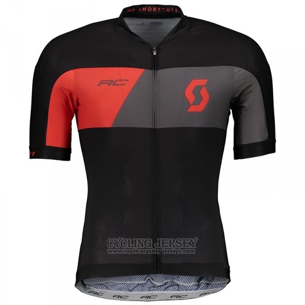 2018 Cycling Jersey Castelli Gray Red Black Short Sleeve and Bib Short