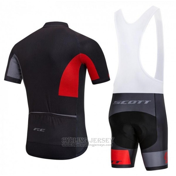 2018 Cycling Jersey Castelli Gray Red Black Short Sleeve and Bib Short