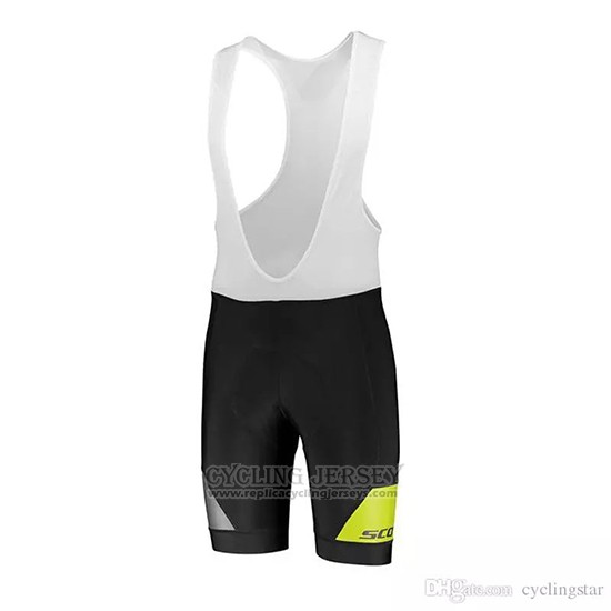 2018 Cycling Jersey Scott Black Yellow Short Sleeve and Bib Short